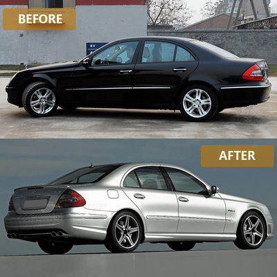 Принято пользовательское логотип Mercedes-Benz E-CLASS W211 Автомобильные боковые юбки Прямое изменение
