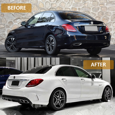 Автоаксессуары Автомобильные боковые юбки Benz C Модифицированный на C63 AMG стиль 2015-2018
