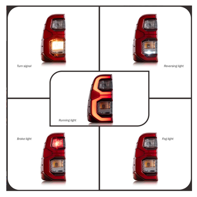 100% протестированный 2020- Hilux Задние задние фонари Модифицированный Флэш LED Задние фонари для Hilux Rocco