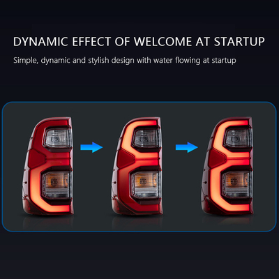 Испытанные задние фонари Hiace 2020 для Toyota Hilux Rocco DRL Световой сигнал тормоза